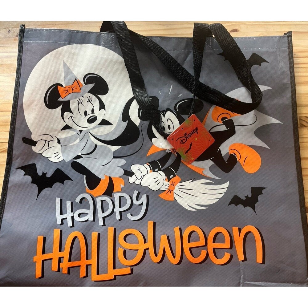 Disney Mickey & Minnie Mouse Halloween X-Large Reusable Tote Bag For Shopping